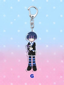 1pc Y2K Style Panty & Stocking With Garterbelt Acrylic Keychain - Brief/Scanty Character Charm Figure.Everyday Bag Accessory, Bag Charm, Lanyard, Key Holder. Ideal For Boyfriends, Girlfriends, Family Members, Doctors, Nurses, Valentine's Day Gifts, Cell Phone Decorations, And More. - Multicolor - View 9