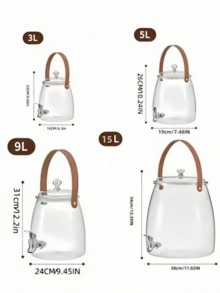 1pc Large Capacity Cold Water Pitcher Without Faucet, High-End Refrigerator Iced Tea/Juice Dispenser - Multicolor - View 7