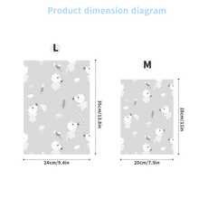 50个透明服装拉链包装袋，自封包装袋，卡通图案包装袋，节日礼品包装袋，服装包装袋，防水塑料袋，可重复使用自封拉链包装袋，旅行和日常收纳袋，以及服装分类包装袋 - 彩色 - 查看 8
