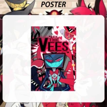 Haz/Bin Hotel Poster, Anime Poster, Anime Fans Merchandise, Vox Poster, Self-Adhesive Poster, Decorative Poster, Can Be Pasted On Walls In Living Room, Bedroom, And Other Spaces, Also Suitable For Decorating Imperfect Walls, Beautiful Decorative Gift - Multicolor - View 20