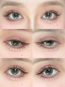 80pcs 10-Row High Capacity Handpainted Fox-Themed New Chinese Style Soft Natural B-Curl False Eyelashes - B - View 12