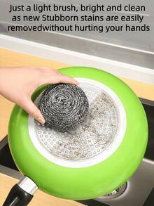 Steel Wool Cleaning Balls, Cleaning Balls, Stainless Steel Cleaning Balls, Steel Wool Pads, Cleaning Brushes, Kitchen Dish Washing Brushes, Steel Wool Balls, Decontamination Cleaning Pot Brushes, Stainless Steel Cleaning Brushes, Wear-Resistant, Stainless Steel Kitchen Cleaning Brushes, Cleaning Brushes, Essential Kitchen Cleaning Items. - Multicolor - View 8