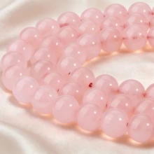 6mm/8mm/10mm Rose Quartz Beads Round Loose Beads Natural Rose Quartz Polished Round Smooth Gemstone Beads For Jewelry Making DIY Bracelet - Multicolor - View 1