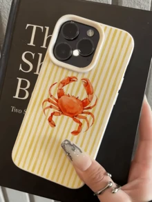 1个白色条纹红蟹极简全包覆TPU防震手机壳，兼容 17、16、15、14、13、12、11 Pro Max、Air及系列，国际版，非国内版 - 彩色 - 查看 4