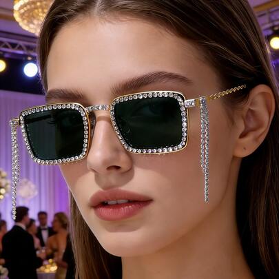 1 pieza Gafas elegantes de moda para mujer, gafas versátiles de alta gama