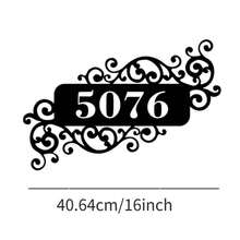 Personalized Metal Address Plaque/Custom House Number Address Sign/Front Door Wall Hanger Signs Metal Sign Outdoor /Housewarming Gifts - Black - View 12