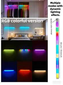 LED房车照明灯管和灯条，智能感应灯，双用途无线充电衣柜/卧室灯，磁吸式长夜灯，USB充电房车/旅行照明，房车配件室内照明 - 彩色 - 查看 3