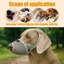 狗狗嘴套，防吠防咬嘴套，适用于小型/中型/大型犬，宠物用品 - 彩色 - 查看 4