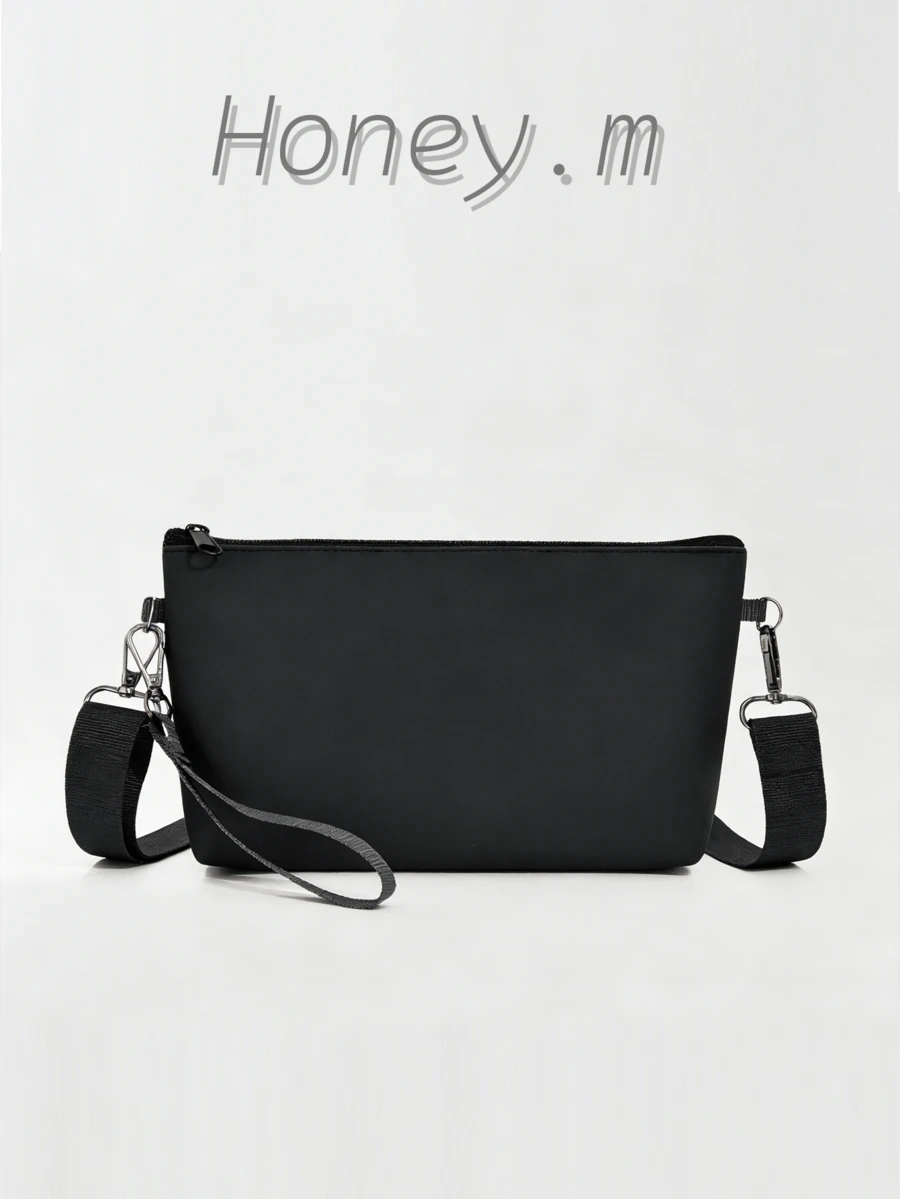 斜挎包，1 件装，男女通用设计，采用 PU 皮革材质，配有可拆卸腕带和可调节肩带，多种背法，大容量，多功能，适合商务、休闲、旅行和日常通勤。是情人节或节日送给家人的绝佳礼物。 - 彩色 - 查看 1