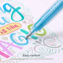 Languo 88 couleurs Ensemble de stylos paillettes/48/40/24/16, Ensemble de stylos paillettes métalliques, Stylos gel paillettes métalliques à grande capacité, Effet paillettes, Stylos attrayants pour cahier de dessin, Surligneur 1 mm - Multicolore - Voir 11