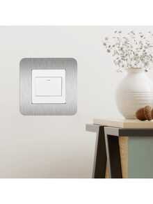 1pc Modern Style Light Switch Sticker - Self-Adhesive Installation, Durable PC Plastic Material. Suitable For Living Room, Bedroom And Office - Easy Installation. - Multicolor - View 9