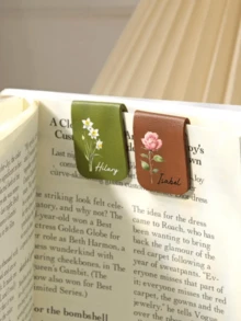 Customized Leather Birthday Flower Bookmarks, Personalized Name Bookmarks - Multicolor - View 5