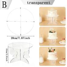 透明亚克力材质的蛋糕架和纸杯蛋糕架易于安装，适用于婚礼、生日派对、家庭聚餐、露营等场合，也可用作高档餐具道具，摆放蛋糕、饮品、小点心等，且易于清洁。 - 透明 - 查看 9
