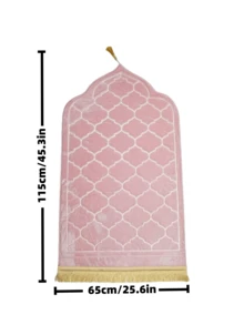 1pc Ramadan Style Thick Sponge Prayer Mat, Unisex, Size 25.6*45.2 Inches, Suitable For Eid, Travel, Ramadan, Prayer And Other Occasions