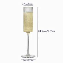 1/2/4/6件裝水晶紋理香檳杯 條紋香檳杯 可重複使用杯，適用於婚禮、新娘派對、復活節、情人節或新年慶祝派對及各種場合 - 透明 - 查看 8