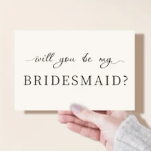 1pc "Will You Be My Bridesmaid?" Card, Bridesmaid Wedding Card, Elegant Card To Give To Best Friend - Multicolor - View 8