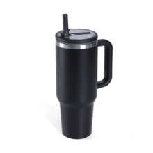 Vaso Auto 40oz Acero 304 Tapa Pajita Mango 2ª Gen Termo Vehicular Aislamiento Térmico 12 Horas Resistente Acero Inoxidable - Rosa Gen 3 - Ver 7