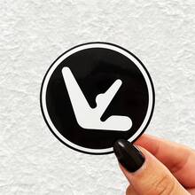 [Aphex Twin Logo Vinyl Sticker] Aphex Twin Logo Waterproof Vinyl Sticker - Durable Indoor/Outdoor Sticker For Car, Laptop, Water Bottle | Glossy Finish, Mechanical Sticker | Retro Style Sticker | Durable Vinyl Sticker School Supplies - Multicolor - View 3