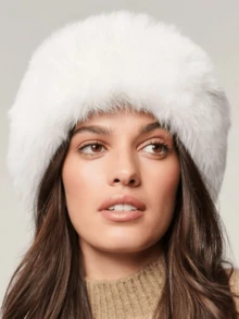 1/2件装时尚仿毛皮发带，弹性宽头巾颈部保暖套，复古保暖护耳套 - 彩色 - 查看 2