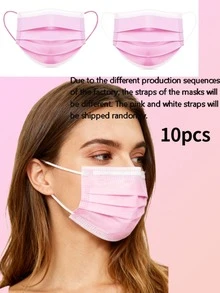 10pcs/50pcs/100pcs/200pcs Set Of Cute Pink Face Masks - Elastic And Breathable Pink Masks Suitable For Women And Teens, Washable, Fashionable Daily Accessory, Stylish Design, Comfortable To Wear - Pink - View 13