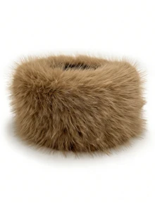 1/2件装时尚仿毛皮发带，弹性宽头巾颈部保暖套，复古保暖护耳套 - 彩色 - 查看 16