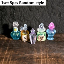 5 chiếc bình thuốc ma thuật thu nhỏ để trang trí, quà Giáng sinh, bình ma thuật chân thực, tỷ lệ 1:6/1:12 cho nhà búp bê, đồ trang trí nhà đồ chơi, phụ kiện nhà mô hình, đạo cụ chụp ảnh, trang trí tiểu cảnh, đồ trang trí nhà thu nhỏ. - Nhiều màu - Xem 11