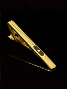 1件/9件套金属领带夹，适合男士商务西装，时尚领带夹 - 金色，男士时尚商务简约纯金属领带夹几何高端男士个性化西装配饰领带夹 - 商務領帶夾 - 查看 22