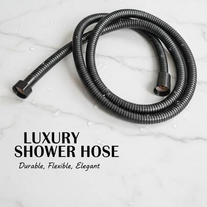 59-Inch 150cm Stainless Steel Shower Hose, Bathtub Hose, 360° Anti-Twist Shower Tube, Shattaf Hose Bathroom Decor