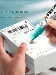 12ml Borrador de alta capacidad para privacidad, punta blanca, herramienta de limpieza de información de facturación, adecuada para tarjetas de crédito, tarjetas bancarias, facturas móviles, etiquetas de mensajería, etc. - Multicolor - Ver 2
