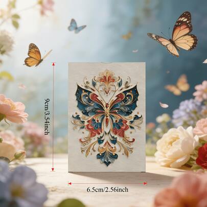 YFOPEN 1 或 2 盒装蝴蝶主题扑克牌，涵盖凤蝶、玻璃翅蝶、粉红蝴蝶等珍稀蝴蝶品种，采用耐用可折叠纸质材料制成，品质上乘，极具收藏价值，适合派对游戏和馈赠。