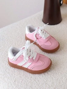 1 Pair Girls' Casual Shoes, Korean Style Sports Shoes, Soft Sole, Spring/Autumn New Arrival - Pink - View 5