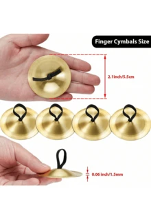 6pcs Finger Cymbals For Belly Dance, Finger Dance Instruments For Dancers, Party - Multicolor - View 4