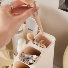 Tabletop Cosmetic Drawer Storage Box, Large Capacity Skincare, Lipstick, Eyebrow Pencil Holder, Multi-Function Makeup Box - Multicolor - View 4