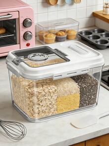 Sealed Bread Box With Lid For Storing Bread, Used As A Bread Storage Container For Homemade Bread, Toast, Donuts, And Cookies - White - View 1