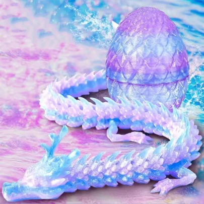 3D Printed Dragon Model, Flying Dragon Decor, Desktop Decoration/Car Decor/Home Decor/Display Cabinet Collection, (Random Color Effect), Exquisite Birthday/Christmas/Halloween/Thanksgiving/Valentine's Day/Easter/New Year Gift For Friends