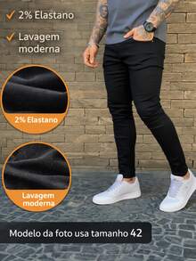 BARUDI Men's Super Skinny Jeans: Comfort And Casual Style - màu đen - Xem 1