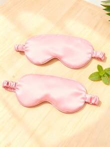 1/2/3pcs Sleep Mask Blindfold With Adjustable Strap, Super-Smooth Soft Natural Eye Cover Eyeshade For Sleep Travel Nap, Black,Pink - Multicolor - View 15