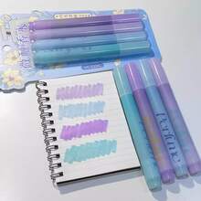 1/4/12pcs Glitter Fluorescent Marker Pens, Slanted Tip Fluorescent Gel Pens, Pink Cute Highlighter Pens, Back To School Student Office Stationery, Drawing Supplies, School Supplies (Suitable For Highlighting, Note-Taking, Scrapbooking, Drawing And Doodling) - Sets - View 4