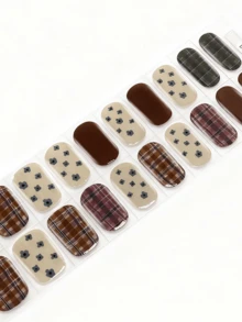 20片装UV凝胶美甲贴纸，透明底油，沙龙品质，持久耐用，ES20跨境批发代发货美甲贴纸，美甲贴纸 - 彩色 - 查看 6