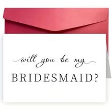 1pc "Will You Be My Bridesmaid?" Card, Bridesmaid Wedding Card, Elegant Card To Give To Best Friend - Multicolor - View 6