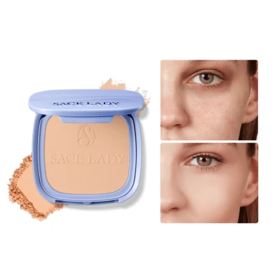Sace Lady Base De Maquillaje Polvo Compacto Fijador Matte Spf 30 Pa+++  9.5g Resistente Al Agua Larga Duración Control De La Grasa Y Acabado Mate Impecable