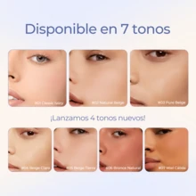 Sace Lady Base De Maquillaje Polvo Compacto Fijador Matte Resistente Al Agua Larga Duración Control De La Grasa Y Acabado Mate Impecable - 02 BEIGE NATURAL - Ver 8