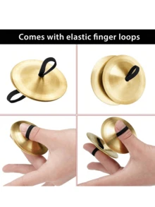 6pcs Finger Cymbals For Belly Dance, Finger Dance Instruments For Dancers, Party - Multicolor - View 3
