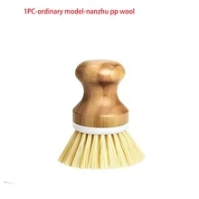 1 Set Of 5 Natural Fiber Kitchen Cleaning Brushes: Oak Wood Pot Scrubber, Coconut Fiber Dish Brush, Iron Pot Cleaning Brush, Sisal Fiber Pot Brush. , Non-Slip Handles, Hang-Dry Design, For Cookware, Strong Scrubbing Power.