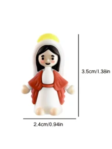 50pcs/Of Mini Colorful Virgin Mary Party Gifts - Religious Gift Filler, Religious Festival, Easter Easter Decoration Items, Tabletop Virgin Mary Figurine Decorative Items, Mini Statue Dolls, Classic Religious-Themed Treasure Hunt Game Props, Suitable For Sunday Easter Egg Fillers And Baptism Gifts, Seasonal Decorations, Universal Holiday Ornaments - Multicolor - View 3