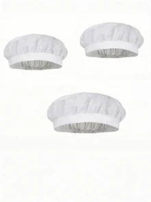 1pcs/3pcs Breathable Mesh Chef Hat Kitchen Cooking Chef Hat Adjustable Food Service Hair Net Reusable Washable Mesh Bouffant Hat (Black) (Pink) (White) - Nhiều màu - Xem 15