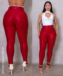 HIGH WAIST SHAPING LEGGINGS WITH BELT - Rojo - Ver 2