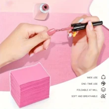 125/100/50/20/10 Pieces Disposable Plastic Nail Tablecloth Pad Waterproof Three Layer Nail Mat Paper Towel Cleaning Pad Tattoo Table Pad Nail Table Cover Tattoo Supplies (Pink) - Pink - View 9