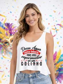 Regata Blusa Blusinha Top Feminina Academia Carnaval Folia Bloquinho Frases Imagens Variadas Engraçadas Bebida Best Friends - Branco - Visão 1