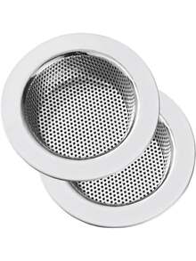 2Pcs Kitchen Sink Strainer Stainless Steel, Kitchen Sink Drain Strainer, Sink Strainers For Kitchen Sinks With Large Wide Rim 4.5" Diameter